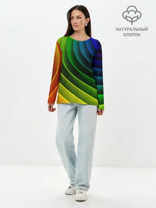 Лонгслив женский. Хлопок / Color