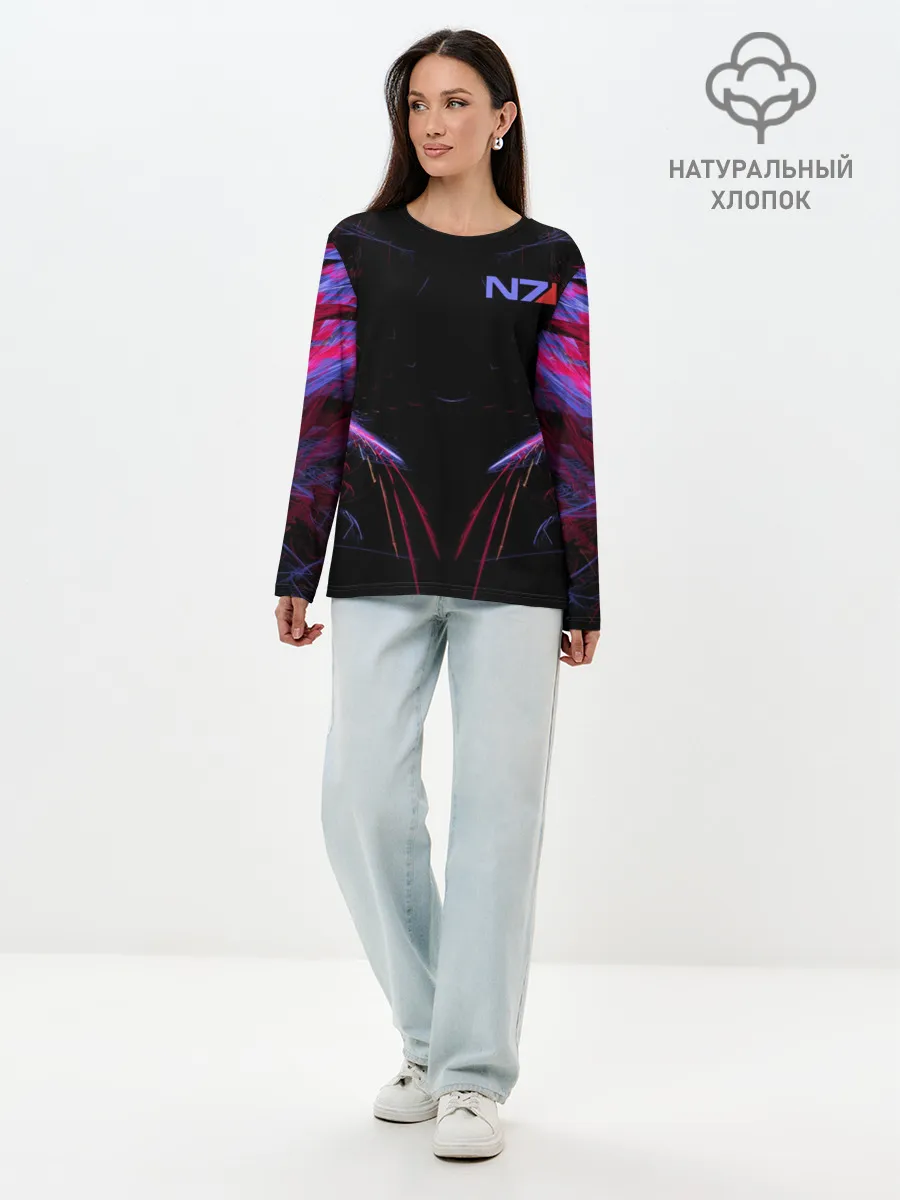 Лонгслив женский. Хлопок / N7 | Neon Style