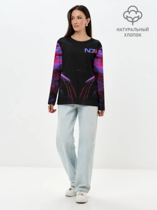 Лонгслив женский. Хлопок / N7 | Neon Style