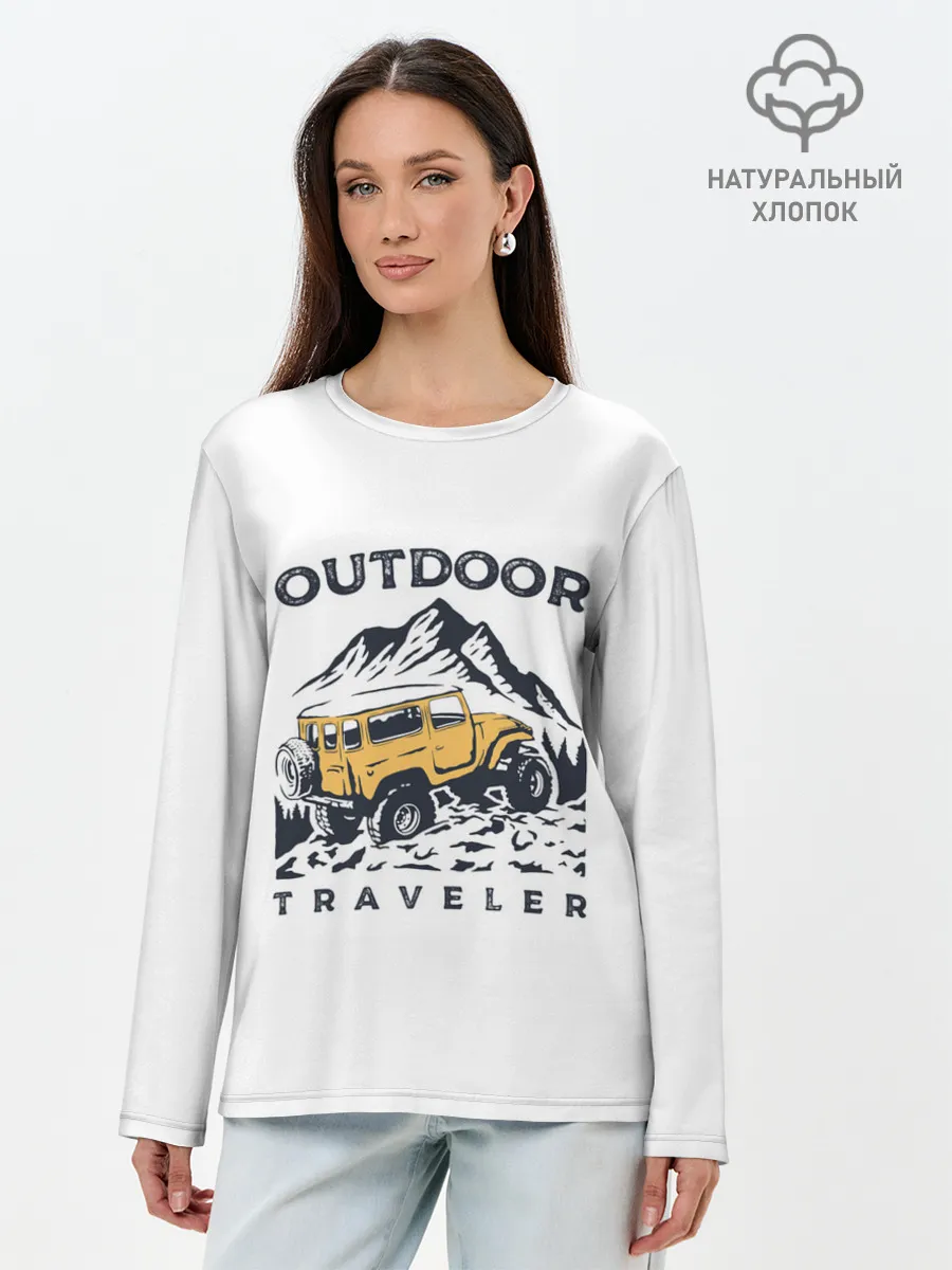 Лонгслив женский. Хлопок / Путешественник | Outdoor