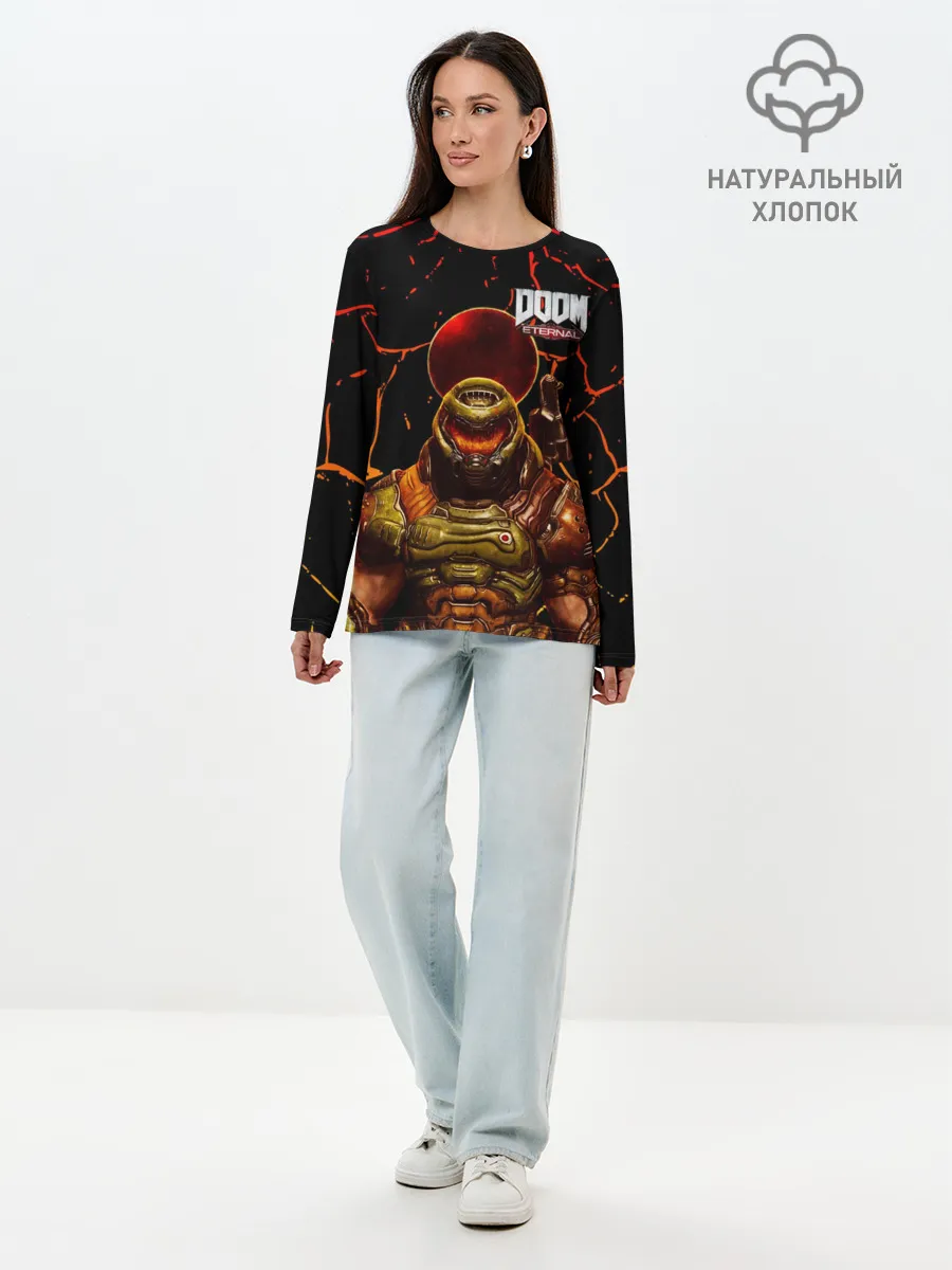 Лонгслив женский. Хлопок / Doom | Eternal