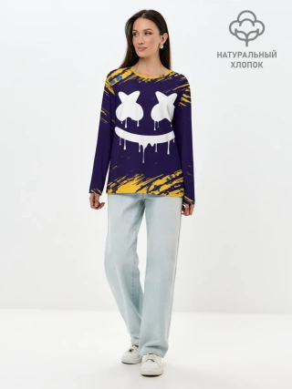 Лонгслив женский. Хлопок / MARSHMELLO / МАРШМЕЛЛОУ