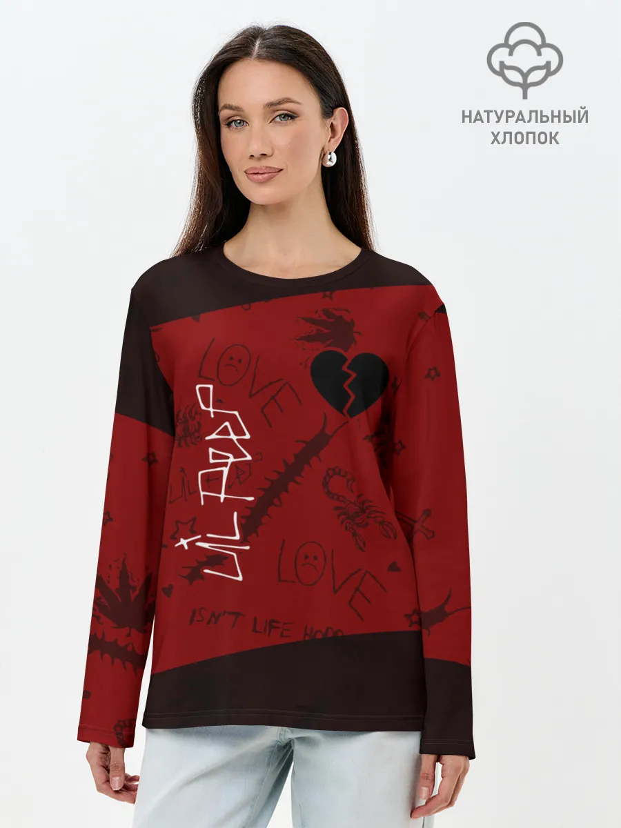 Лонгслив женский. Хлопок / LIL PEEP / ЛИЛ ПИП