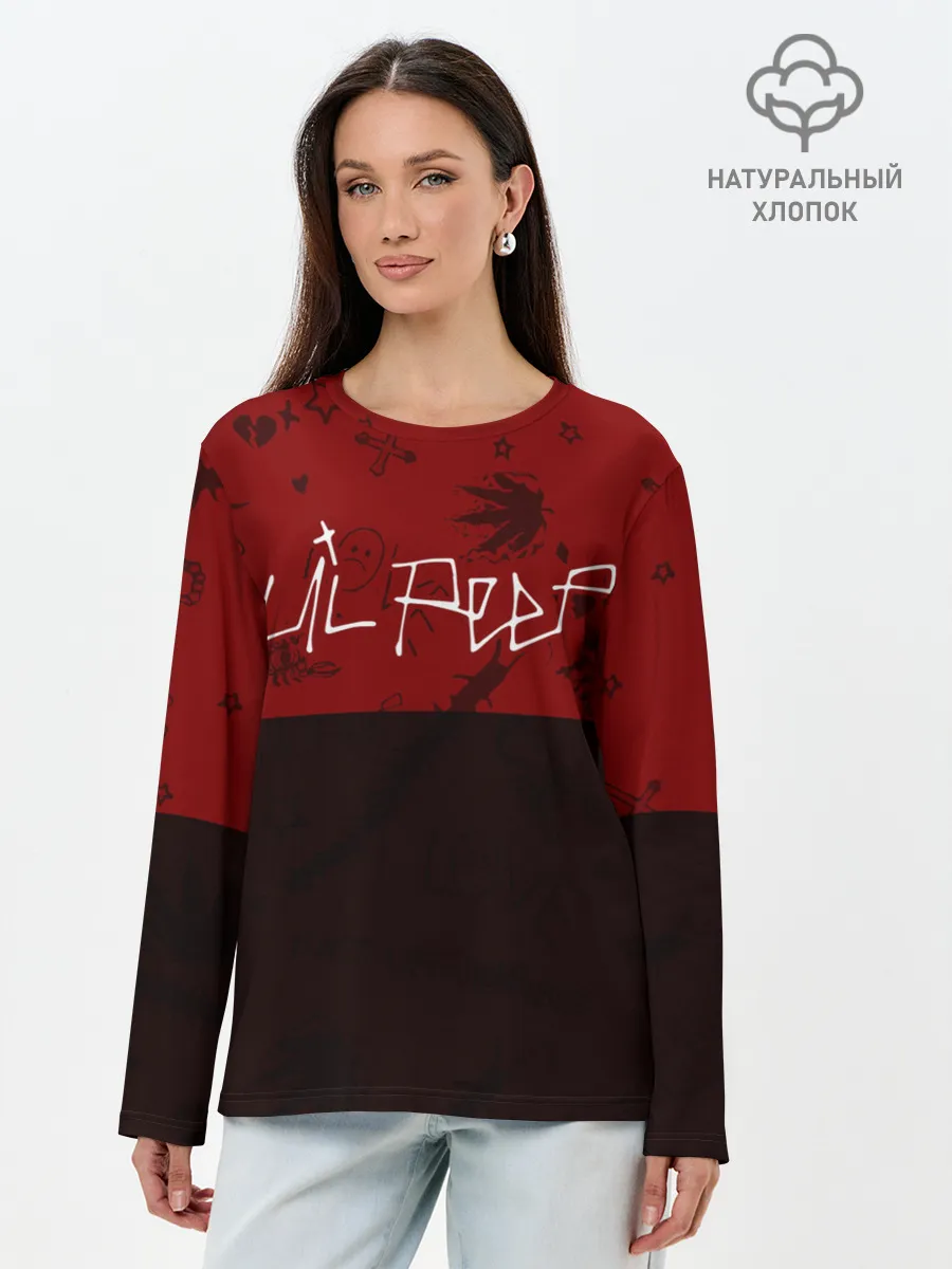 Лонгслив женский. Хлопок / LIL PEEP / ЛИЛ ПИП