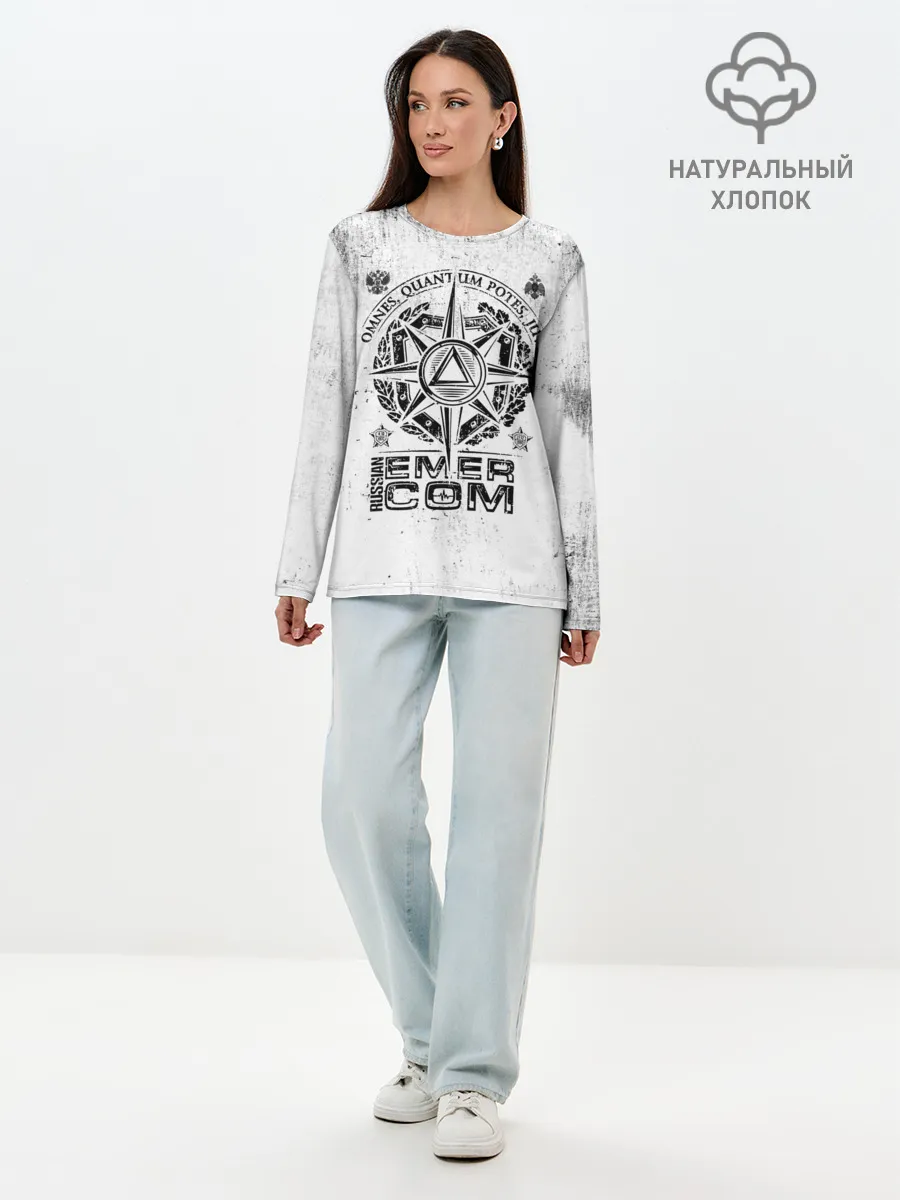 Лонгслив женский. Хлопок / RUSSIAN EMERCOM
