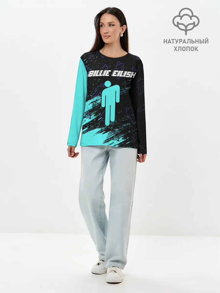 Лонгслив женский. Хлопок / BILLIE EILISH / БИЛЛИ АЙЛИШ