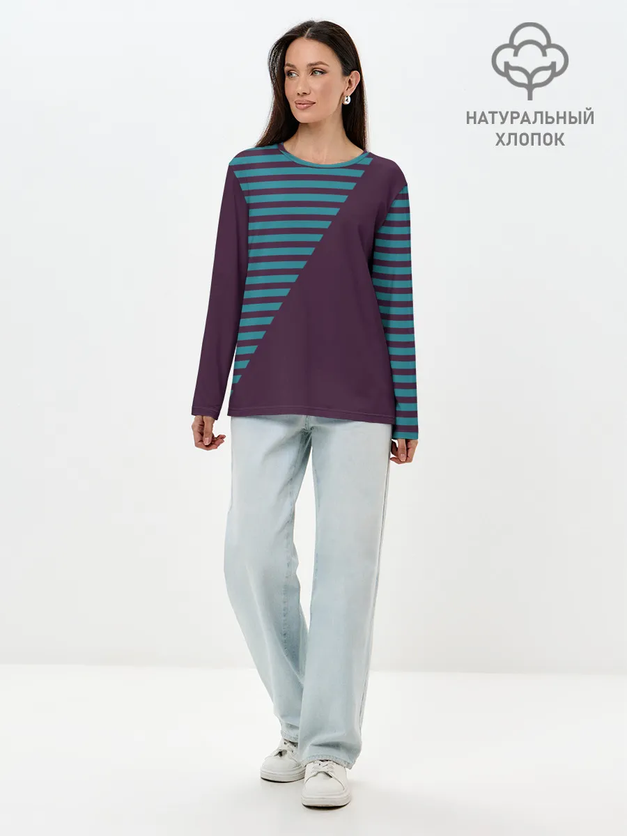 Лонгслив женский. Хлопок / texture