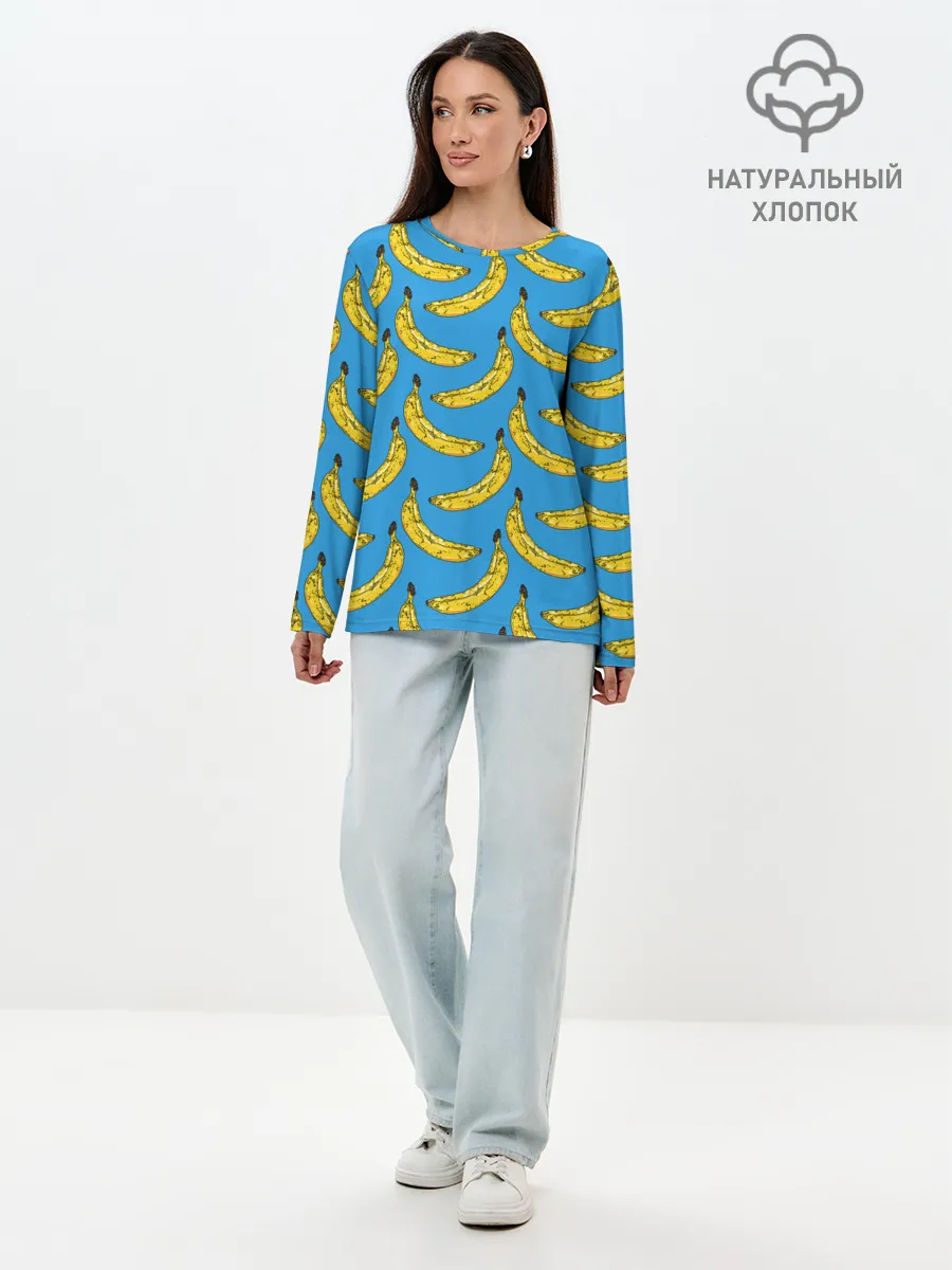 Лонгслив женский. Хлопок / Go Bananas