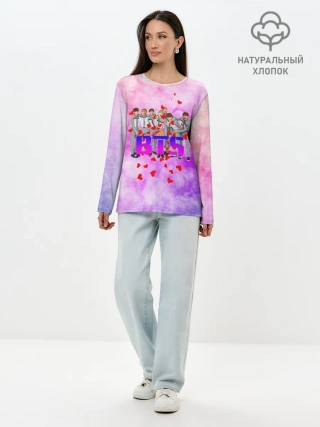 Лонгслив женский. Хлопок / БТС | BTS