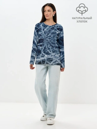 Лонгслив женский. Хлопок / Нервная система