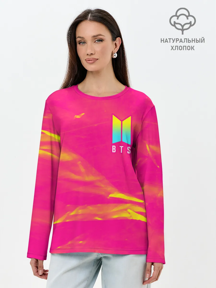 Лонгслив женский. Хлопок / BTS / БТС
