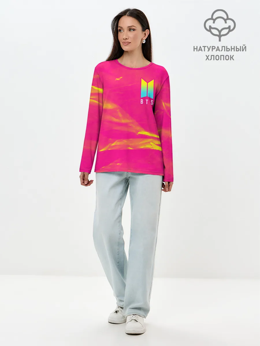 Лонгслив женский. Хлопок / BTS / БТС