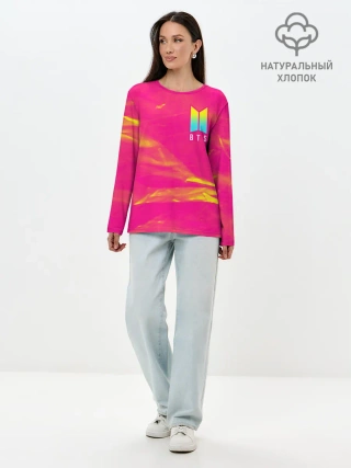 Лонгслив женский. Хлопок / BTS / БТС