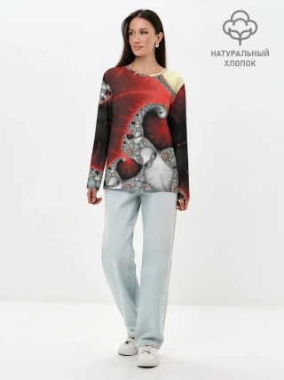 Лонгслив женский. Хлопок / ABSTRACT&FRACTAL