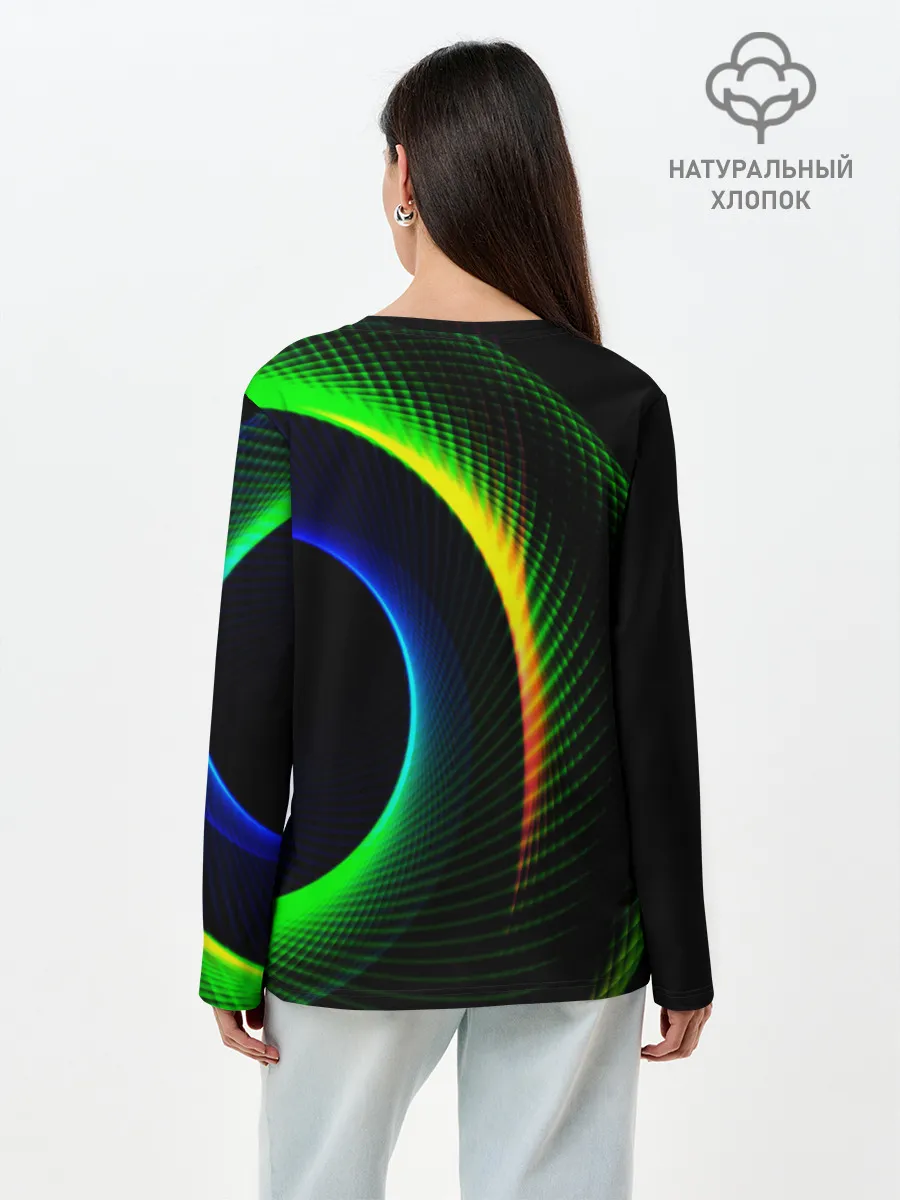 Лонгслив женский. Хлопок / ABSTRACT GEOMETRY