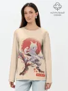 Лонгслив женский. Хлопок / Mewtwo
