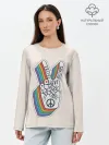 Лонгслив женский. Хлопок / PEACE and LOVE | МИР и ЛЮБОВЬ