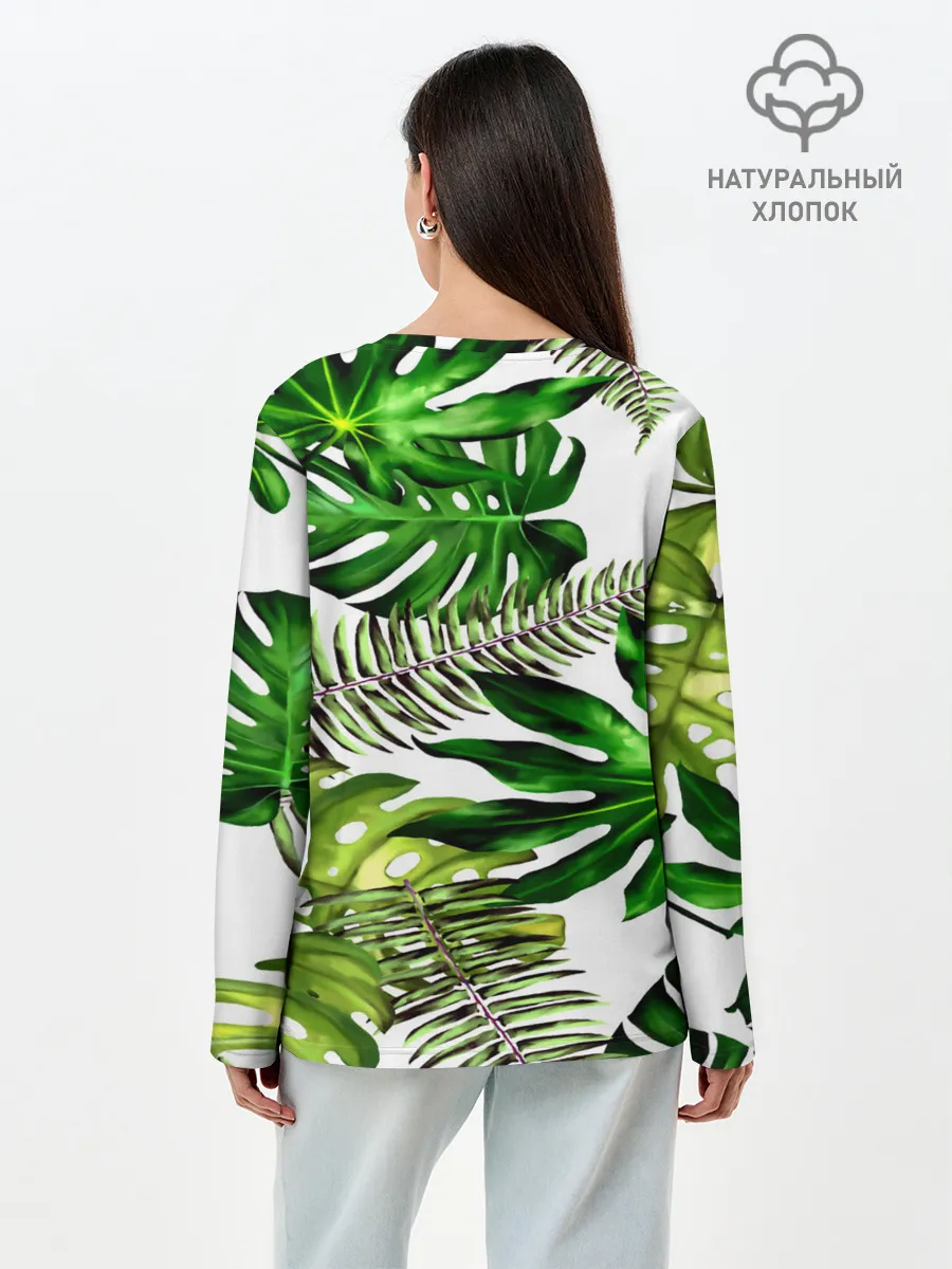 Лонгслив женский. Хлопок / ГАВАЙСКИЕ ЛИСТЬЯ
