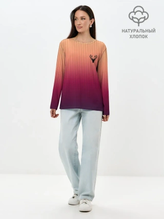 Лонгслив женский. Хлопок / The Gradient Of Deer