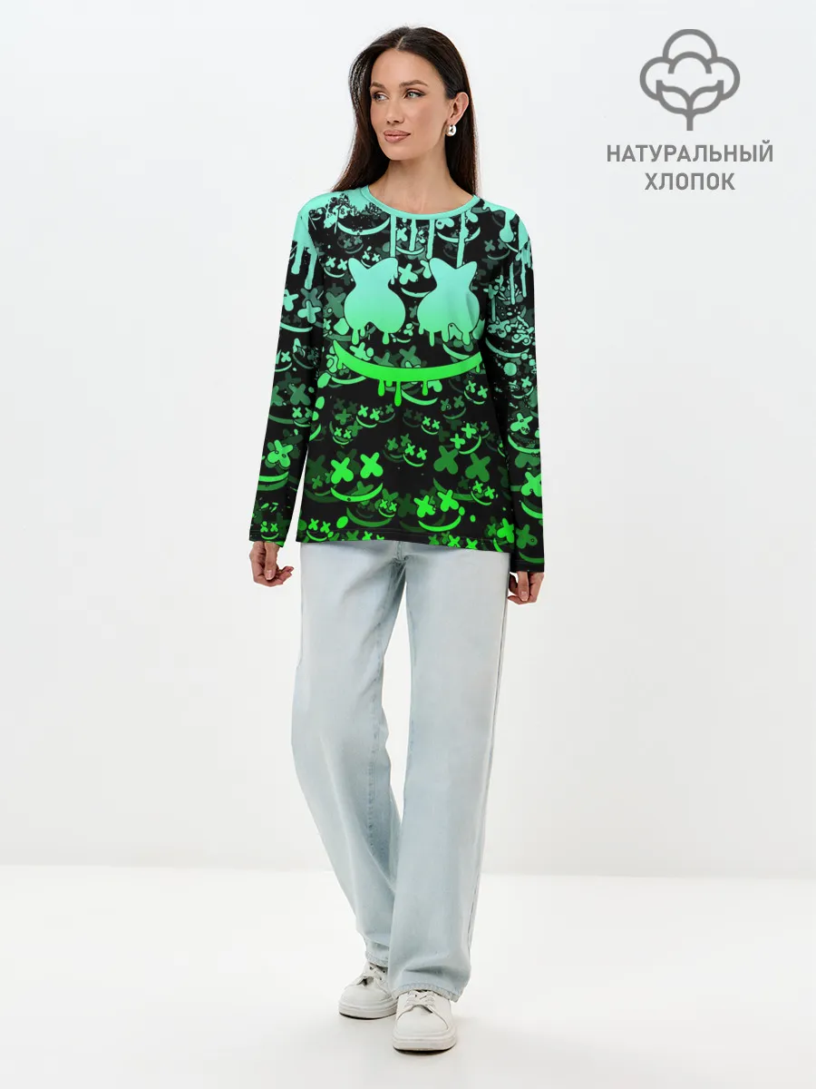 Лонгслив женский. Хлопок / MARSHMELLO