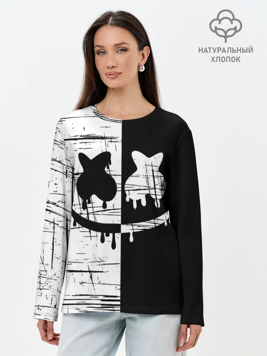 Лонгслив женский. Хлопок / FORTNITE MARSHMELLO.