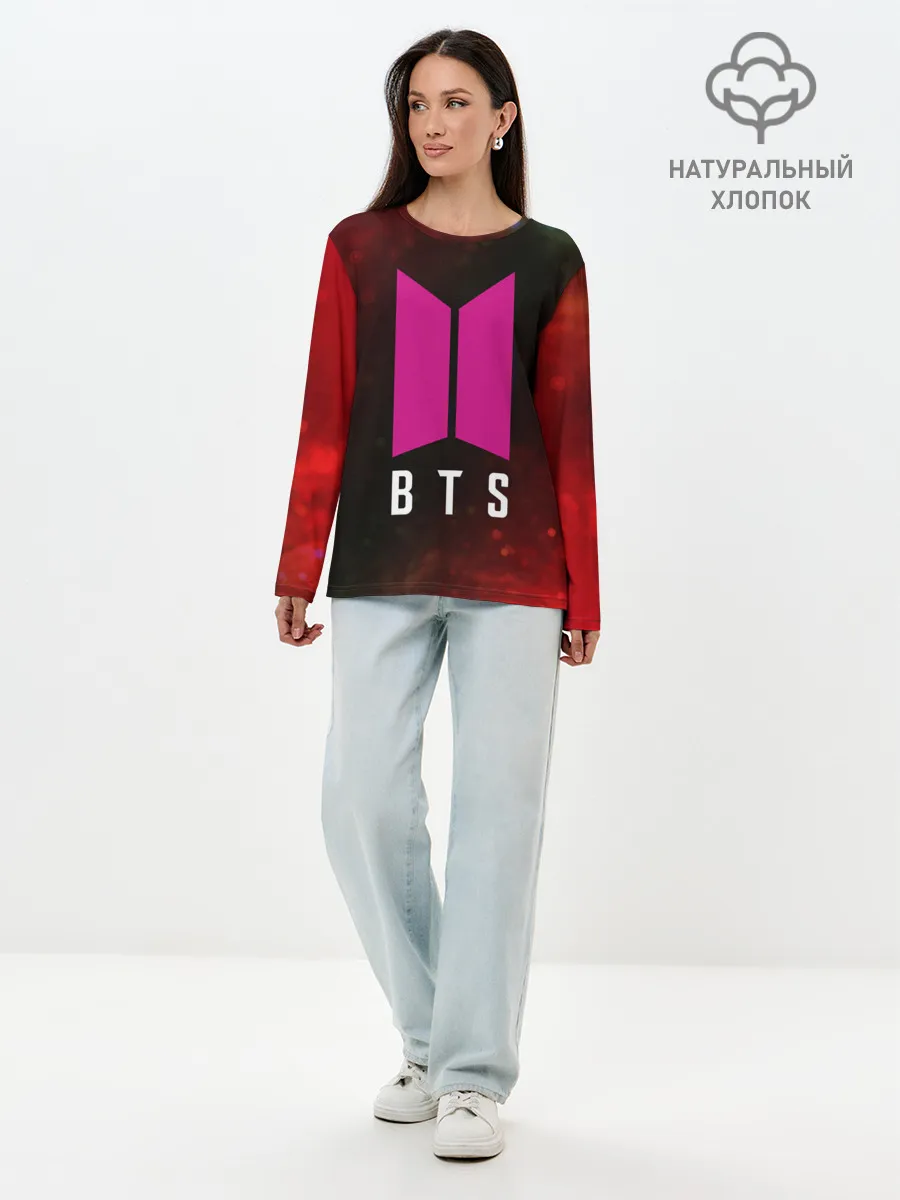Лонгслив женский. Хлопок / BTS / БТС