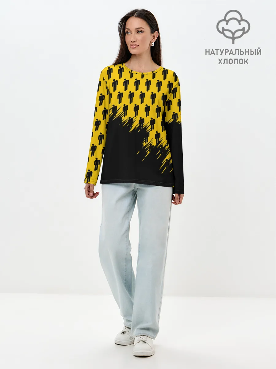 Лонгслив женский. Хлопок / Billie Eilish.