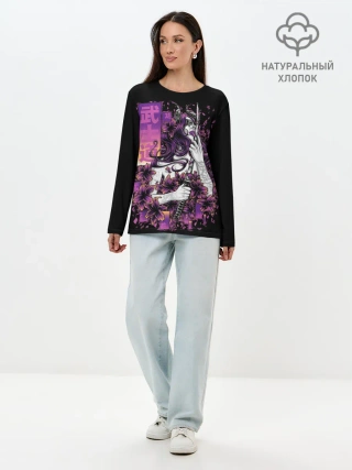 Лонгслив женский. Хлопок / Катана