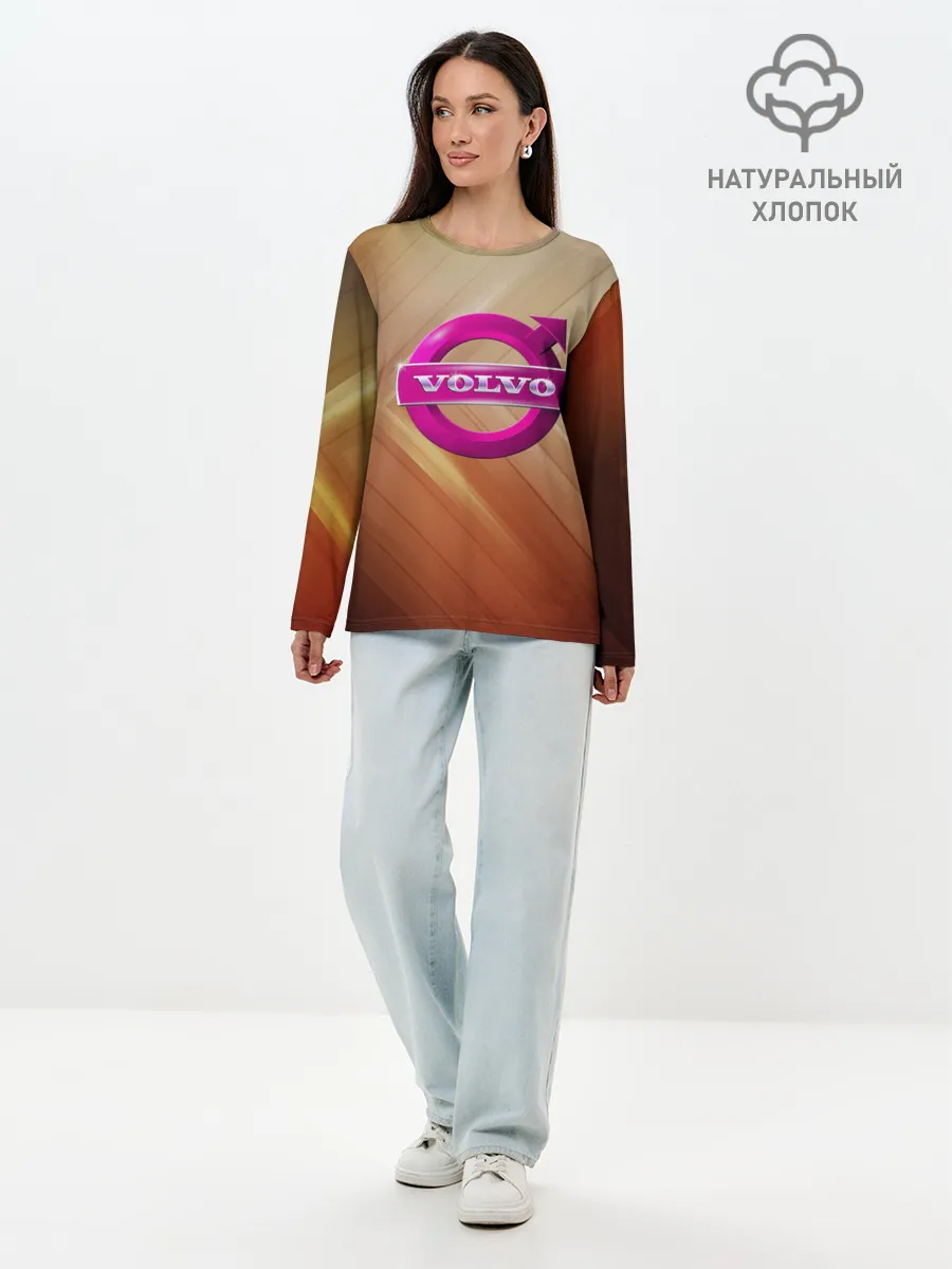 Лонгслив женский. Хлопок / volvo