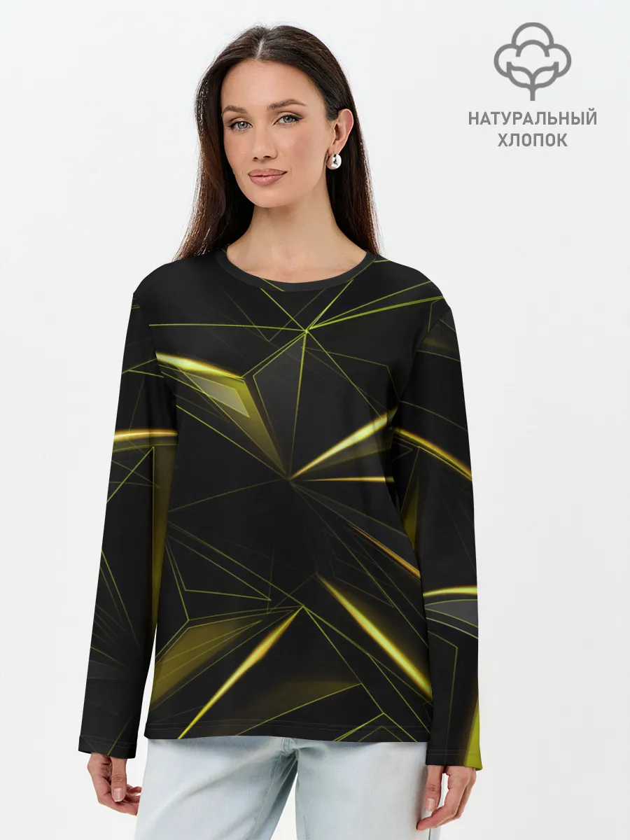 Лонгслив женский. Хлопок / Текстура.