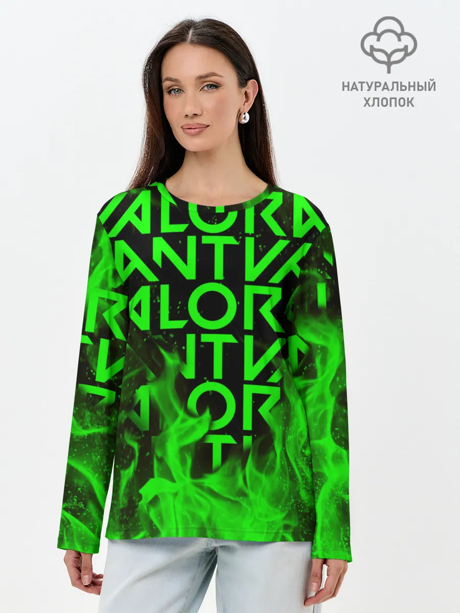 Лонгслив женский. Хлопок / VALORANT | ВАЛОРАНТ
