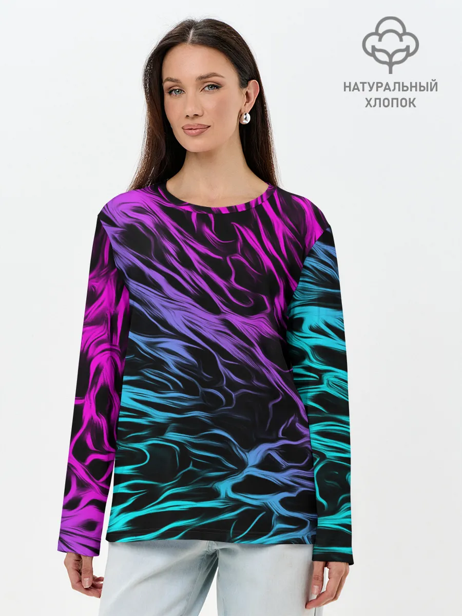 Лонгслив женский. Хлопок / НЕОНОВЫЕ РАЗВОДЫ / НЕОН