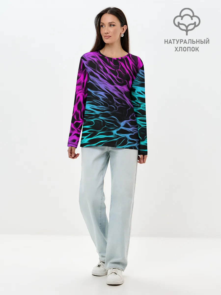 Лонгслив женский. Хлопок / НЕОНОВЫЕ РАЗВОДЫ / НЕОН