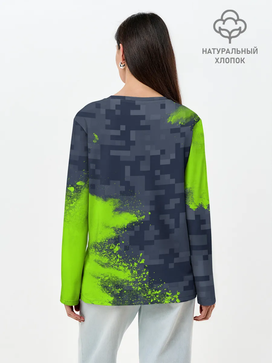 Лонгслив женский. Хлопок / MINECRAFT / МАЙНКРАФТ