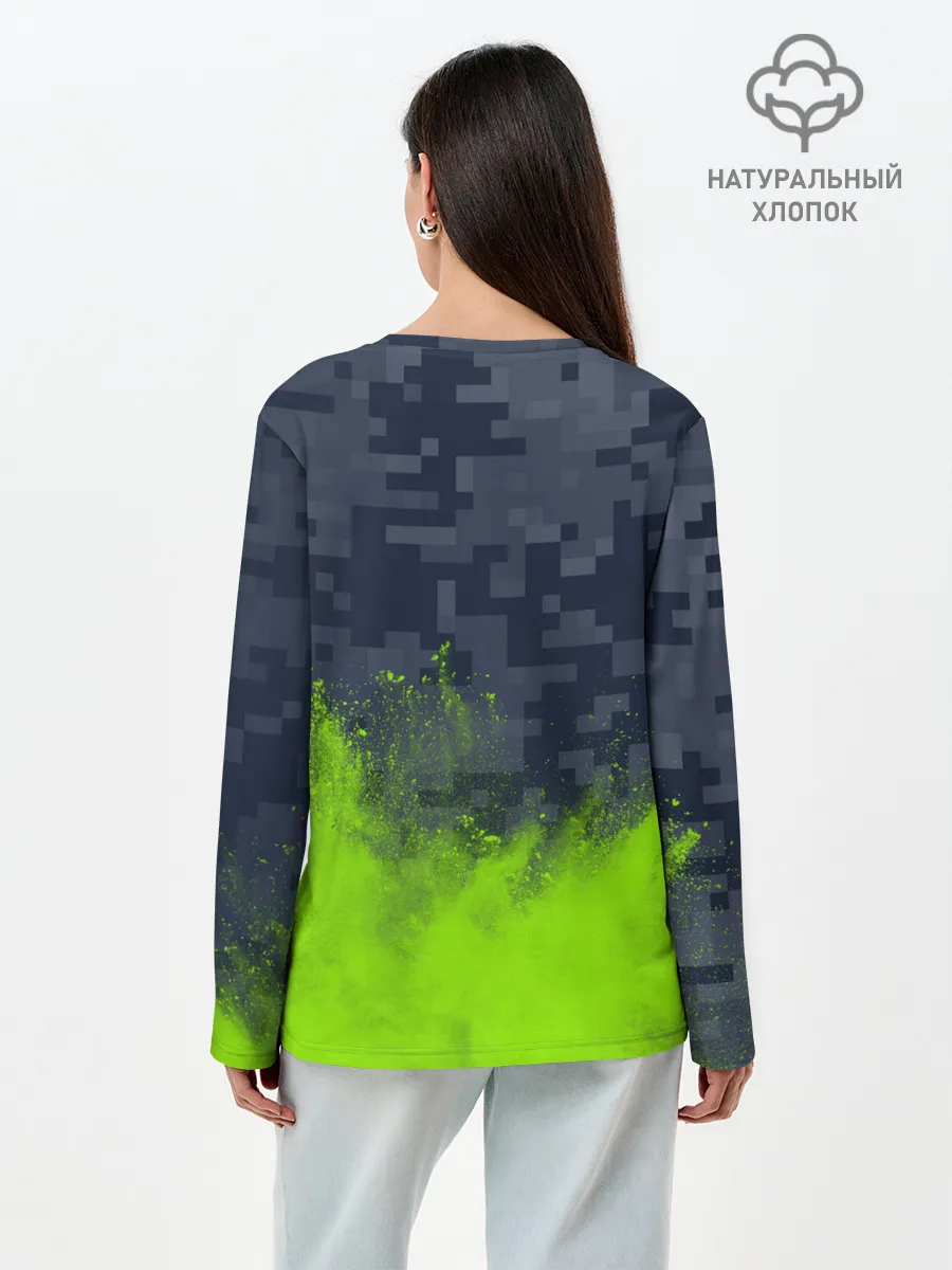 Лонгслив женский. Хлопок / MINECRAFT / МАЙНКРАФТ