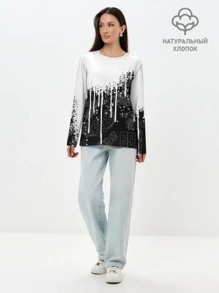 Лонгслив женский. Хлопок / 6ix9ine.