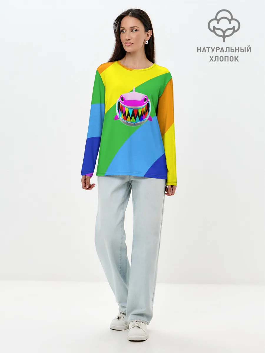Лонгслив женский. Хлопок / 6ix9ine