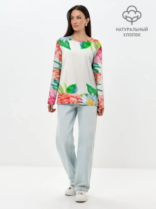 Лонгслив женский. Хлопок / SUMMER NEON