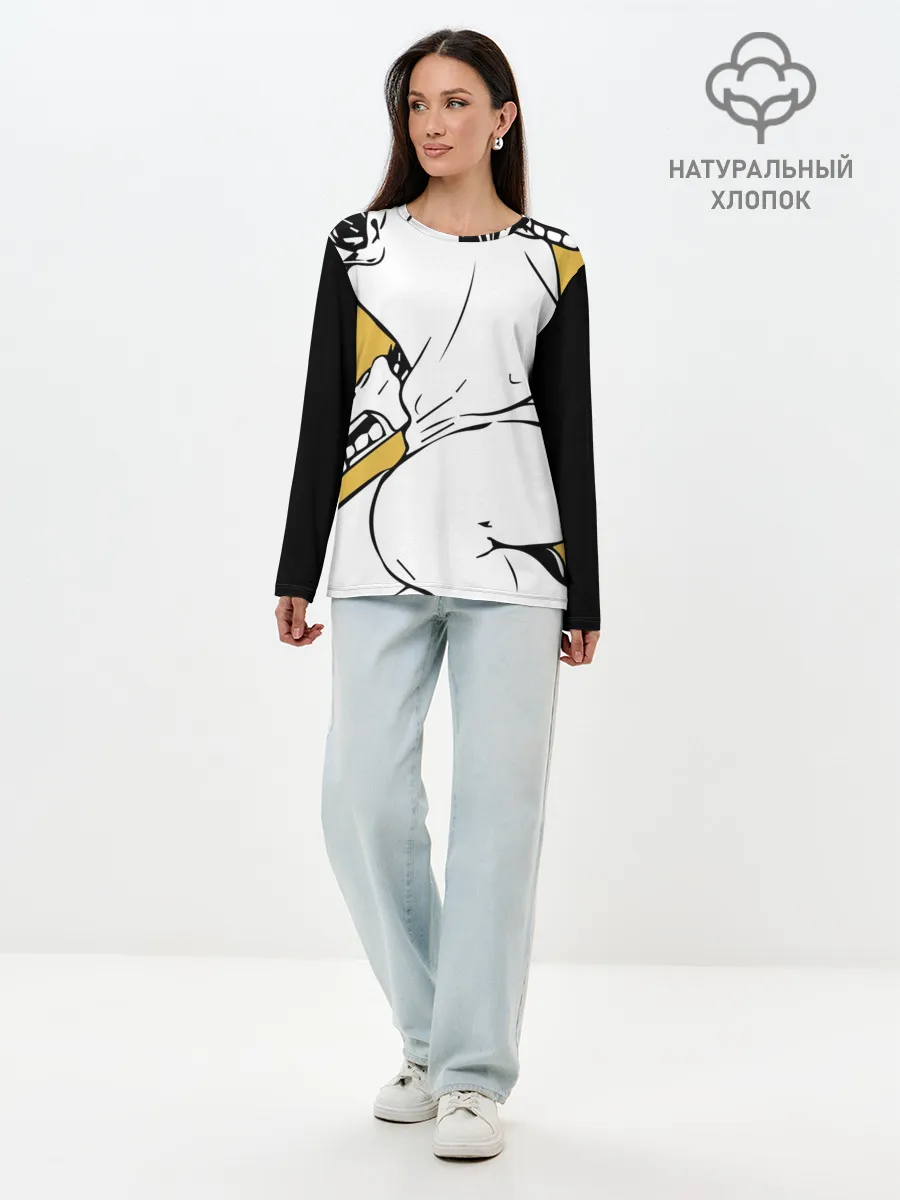 Лонгслив женский. Хлопок / Генос One Punch Man