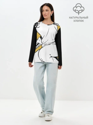 Лонгслив женский. Хлопок / Генос One Punch Man