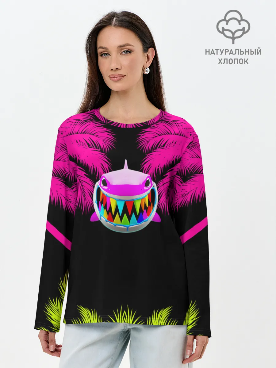 Лонгслив женский. Хлопок / 6ix9ine