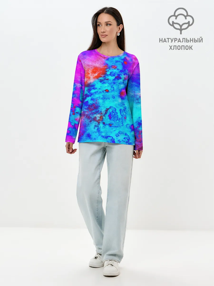 Лонгслив женский. Хлопок / ABSTRACTION COLORS