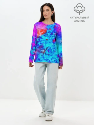 Лонгслив женский. Хлопок / ABSTRACTION COLORS