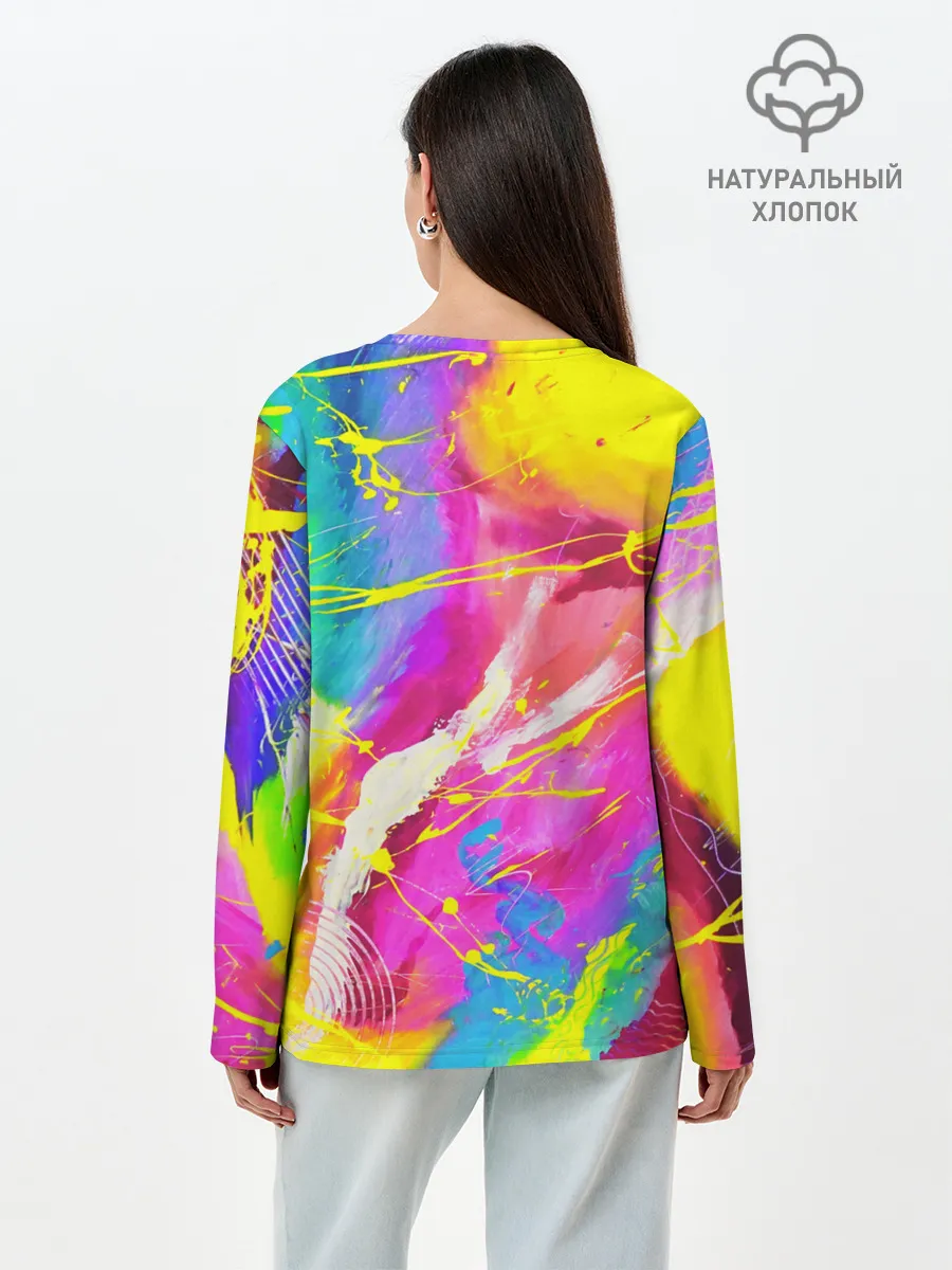 Лонгслив женский. Хлопок / ТИ-ДАЙ