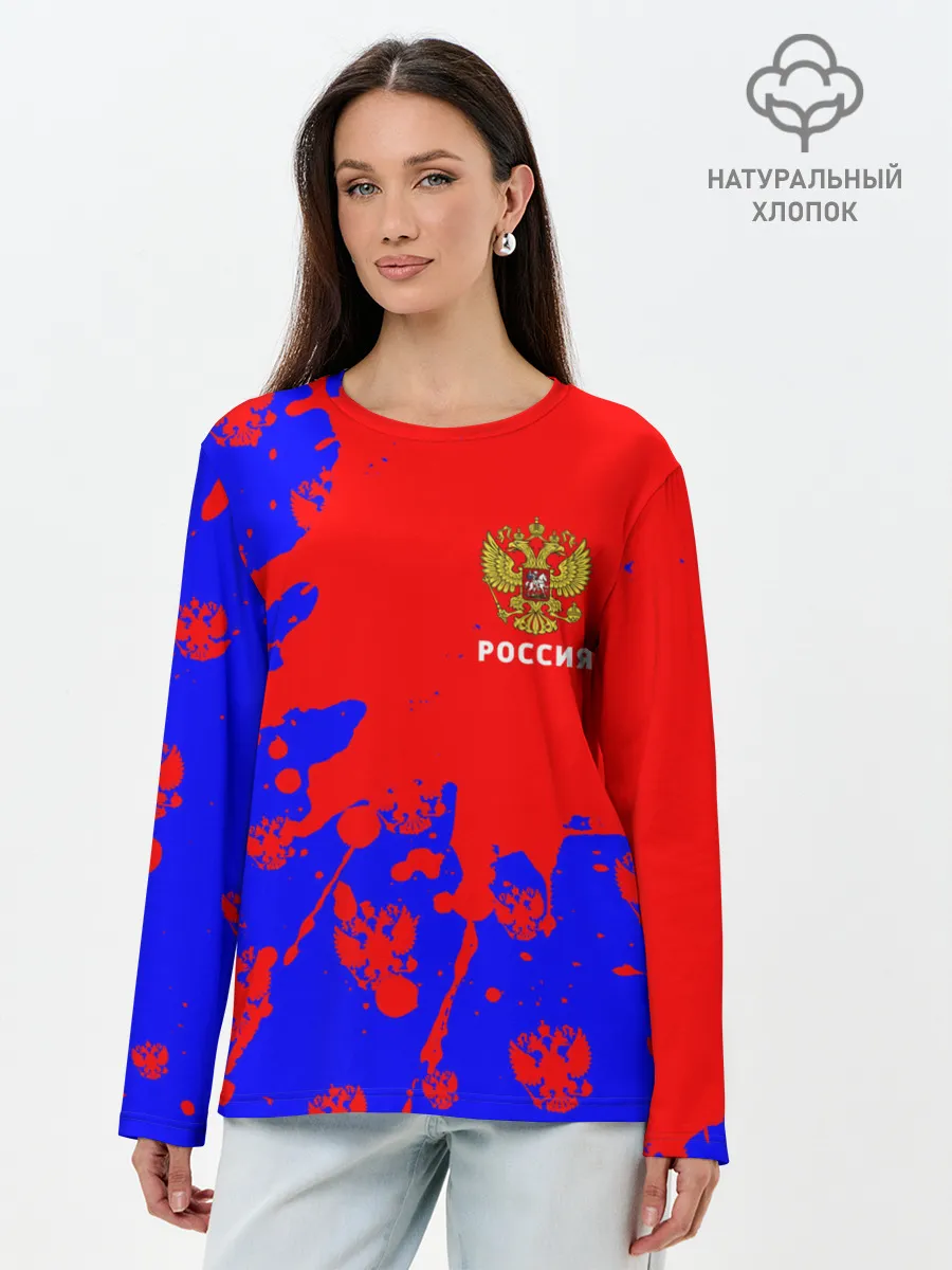 Лонгслив женский. Хлопок / РОССИЯ / RUSSIA