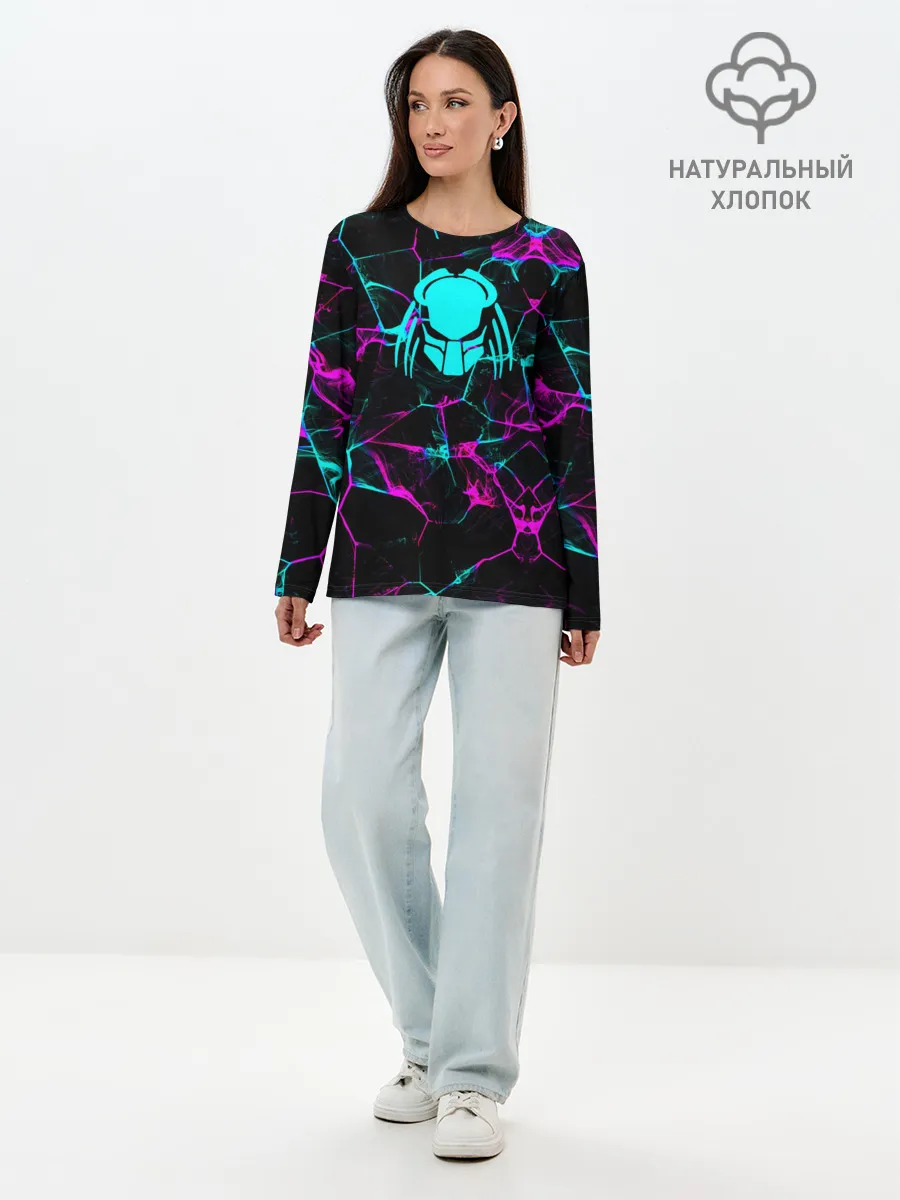 Лонгслив женский. Хлопок / Predator