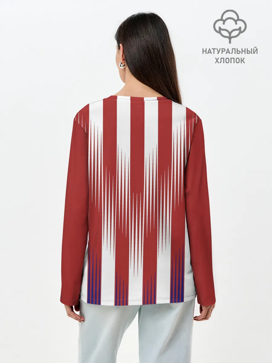 Лонгслив женский. Хлопок / Форма Атлетико Мадрид