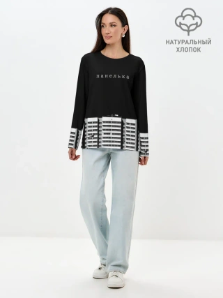 Лонгслив женский. Хлопок / Панелька