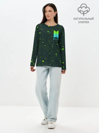 Лонгслив женский. Хлопок / BTS / БТС