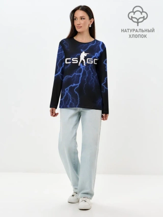 Лонгслив женский. Хлопок / COUNTER STRIKE